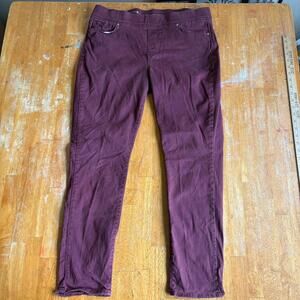 Leviโs Womens 14 W32 Burgundy Slim Straight Jeans Mid Rise Stretch